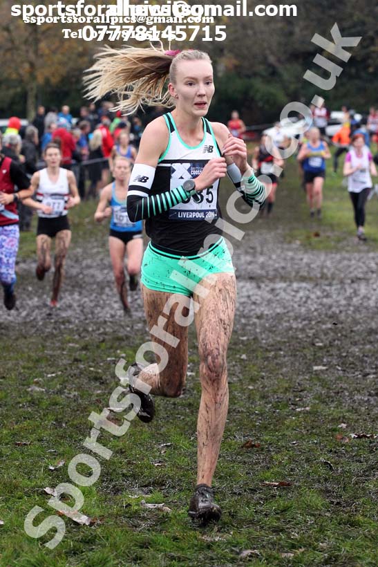 Senior and under-23 women, 2019 European Cross Country Trials and British Cross Challenge, Sefton Park, Liverpool.  Photo: David T. Hewitson/Sports for All Pics